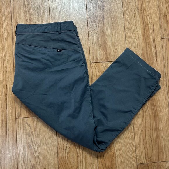 Nike Golf Chino Pants Mens 38x32 Polyester Stretch Stretch Leg Grey - Picture 1 of 5